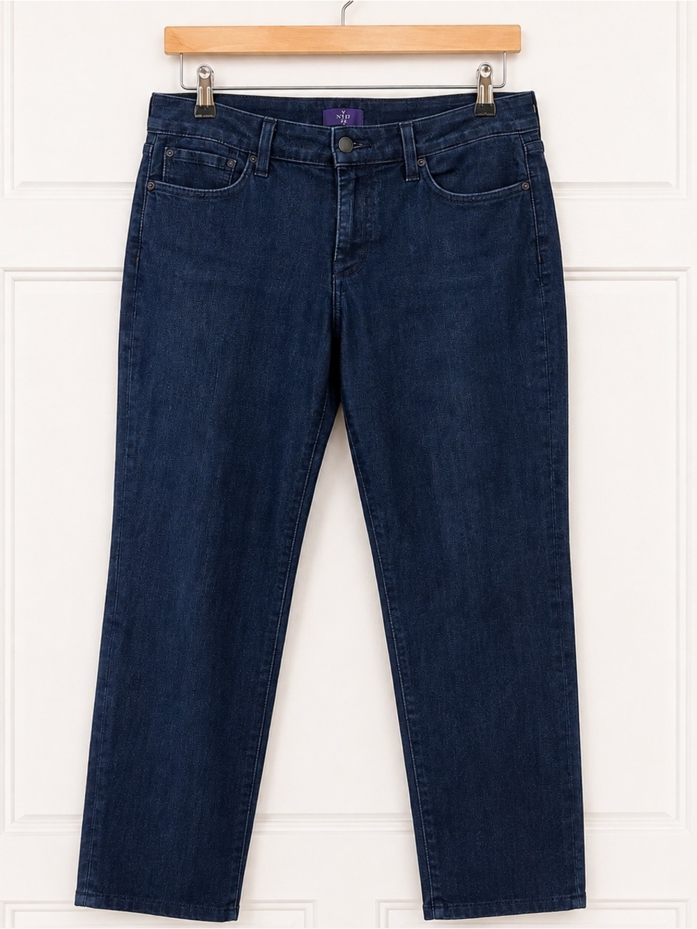 NYDJ Lift Tuck Dark Wash‎ Straight Ankle Stretch Jeans Minimalist Normcore 10